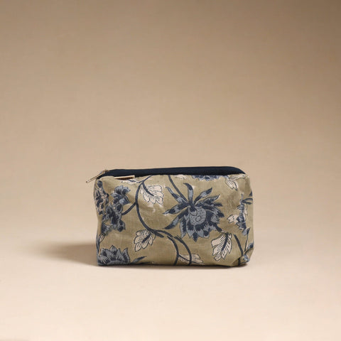 Brown - handcrafted fabric toiletry pouch 11