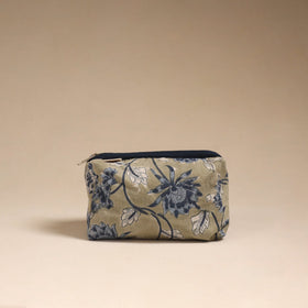 Brown - handcrafted fabric toiletry pouch 11