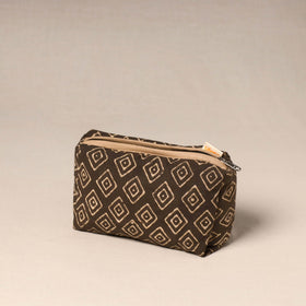 Brown - handcrafted fabric toiletry pouch 32