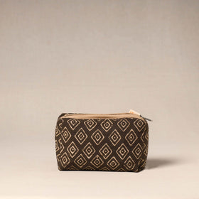 Brown - handcrafted fabric toiletry pouch 32