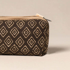 Brown - handcrafted fabric toiletry pouch 32