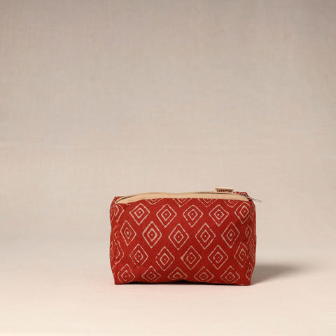 Brown - handcrafted fabric toiletry pouch 34