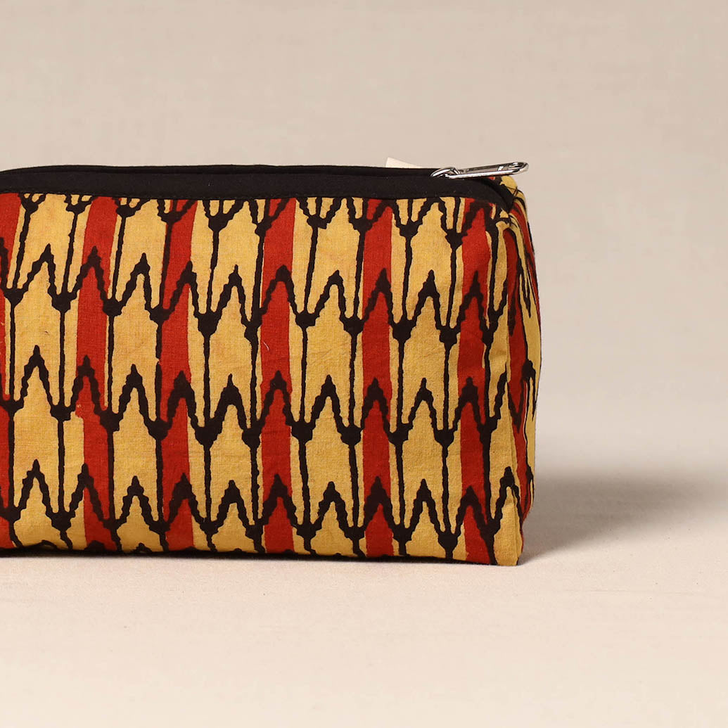 Brown - handcrafted fabric toiletry pouch 35