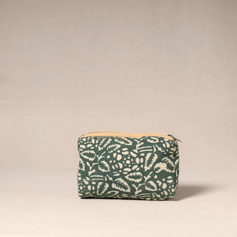 Brown - handcrafted fabric toiletry pouch 36