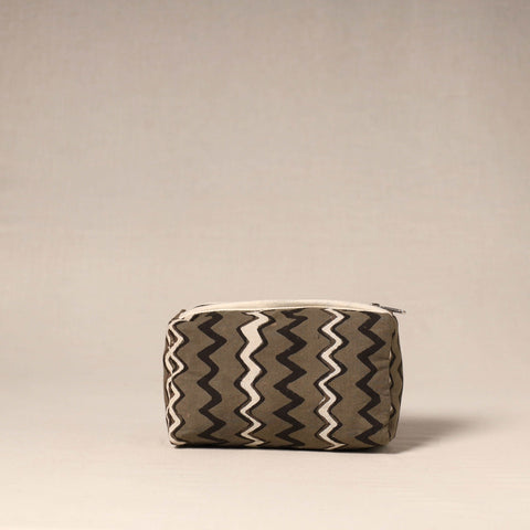 Brown - handcrafted fabric toiletry pouch 37