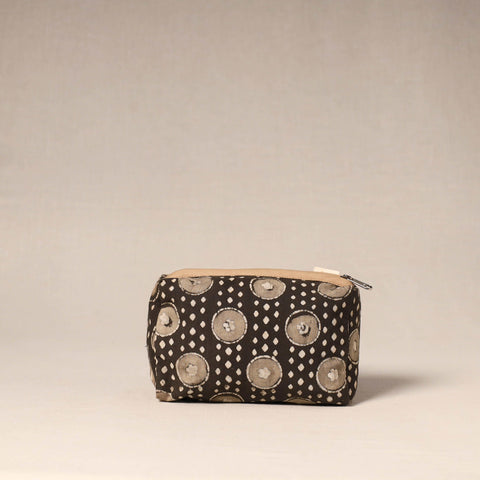 Brown - handcrafted fabric toiletry pouch 38