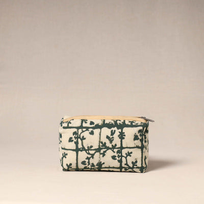 Brown - handcrafted fabric toiletry pouch 40