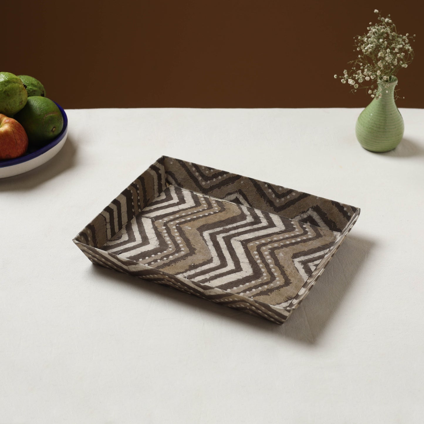 Brown - handcrafted fabric valet tray (12 x 10 in) 34