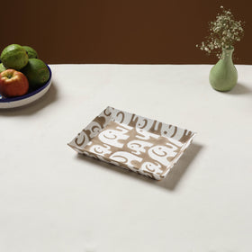 Brown - handcrafted fabric valet tray (9 x 7 in) 04