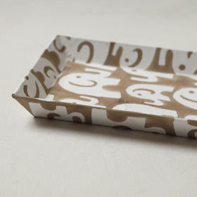 Brown - handcrafted fabric valet tray (9 x 7 in) 04