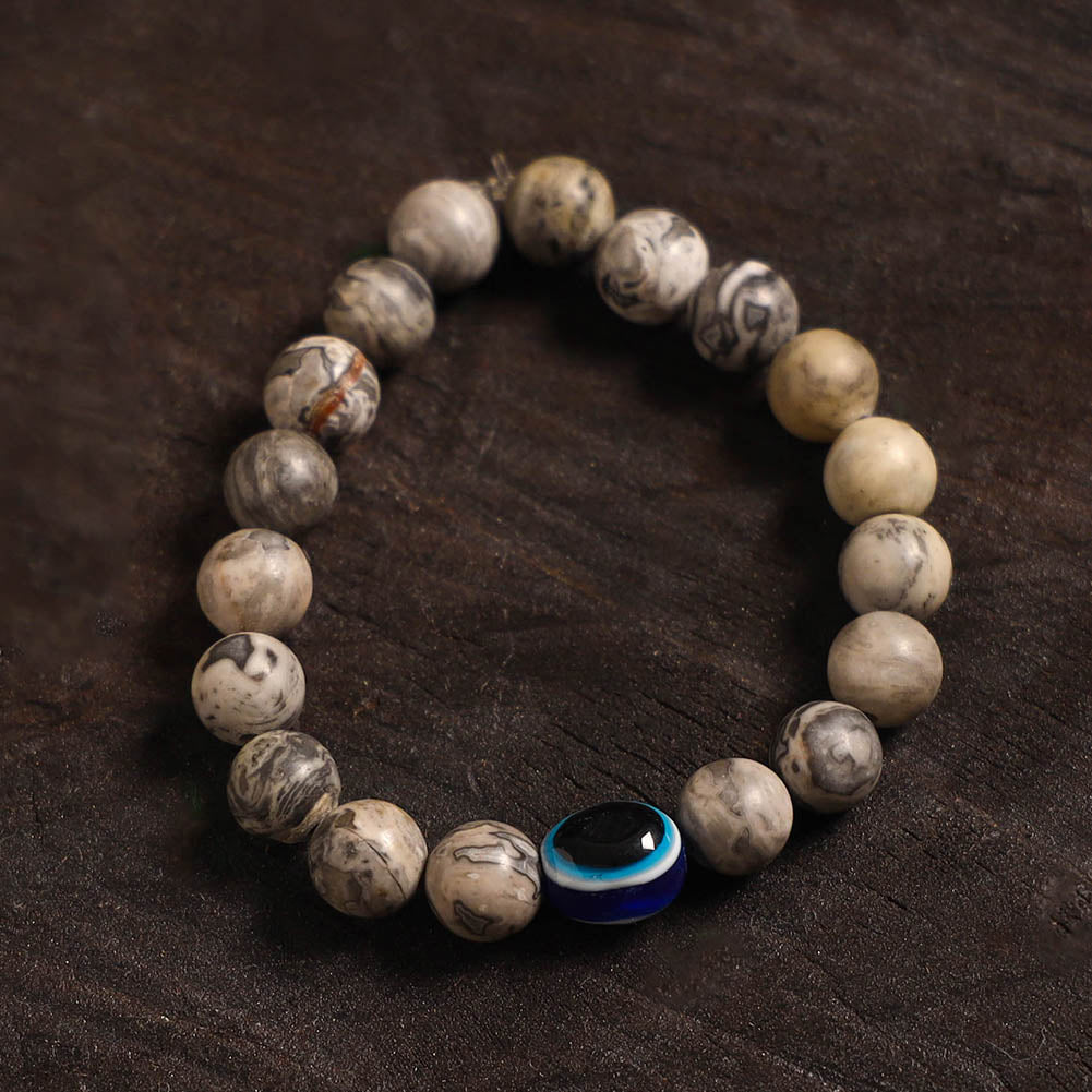 Handcrafted glass stone bracelet 03