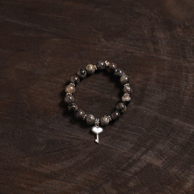 Handcrafted glass stone bracelet 06