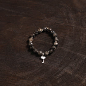 Handcrafted glass stone bracelet 06