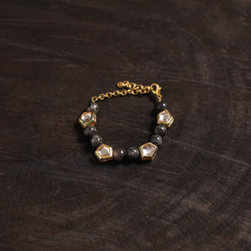 Handcrafted glass stone kundan work bracelet 42