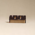 Brown - handcrafted ikat fabric jute clutch / wallet