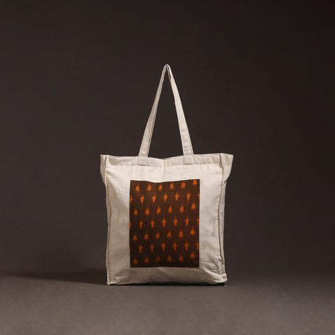 Handcrafted ikat patch shoulder bag 08