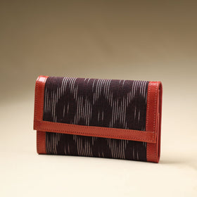 Brown Handcrafted Ikat Weave Leather Wallet