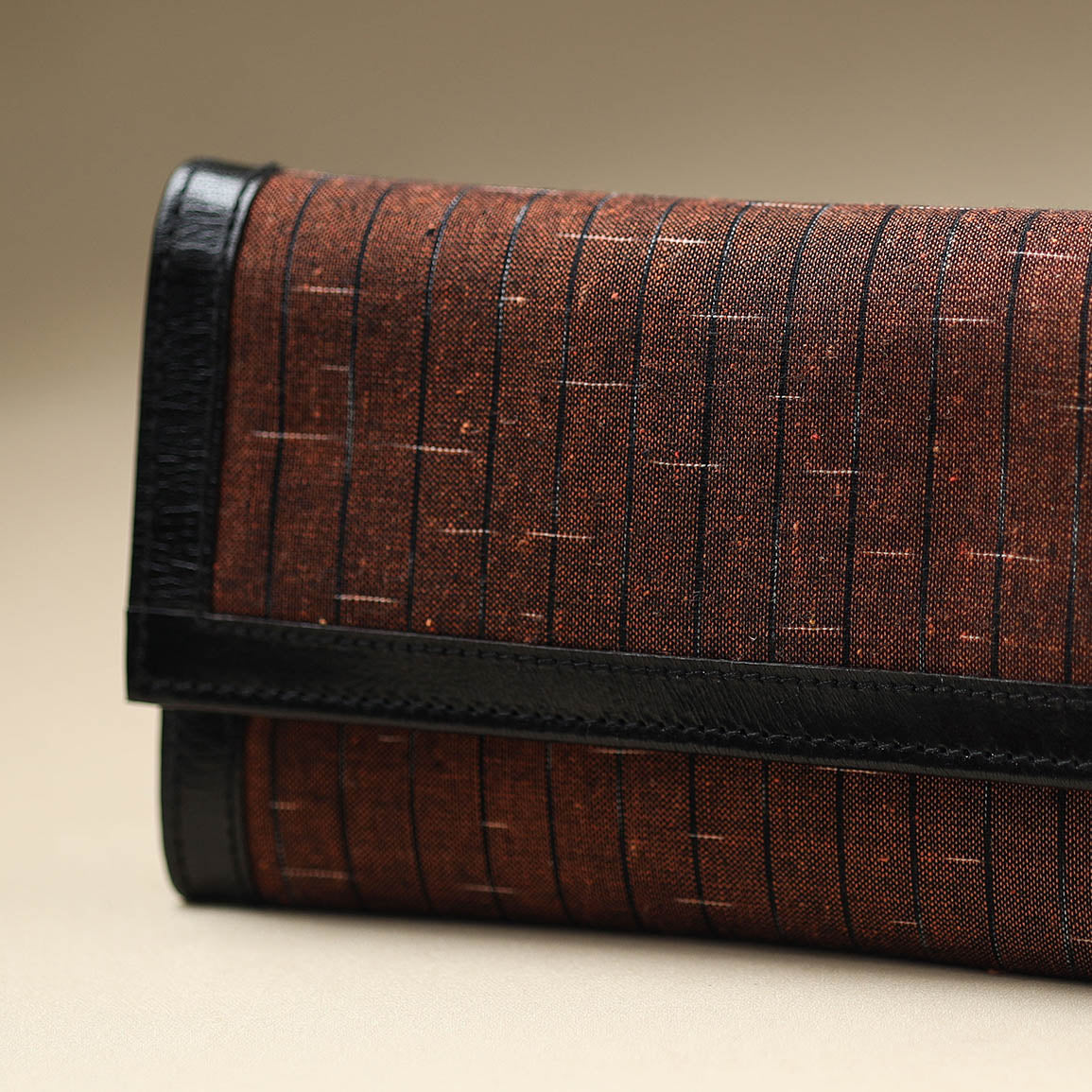  Handcrafted Ikat Weave Leather Wallet 