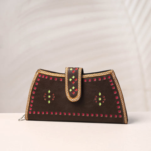 Brown Handcrafted Kutch Leather Clutch / Wallet