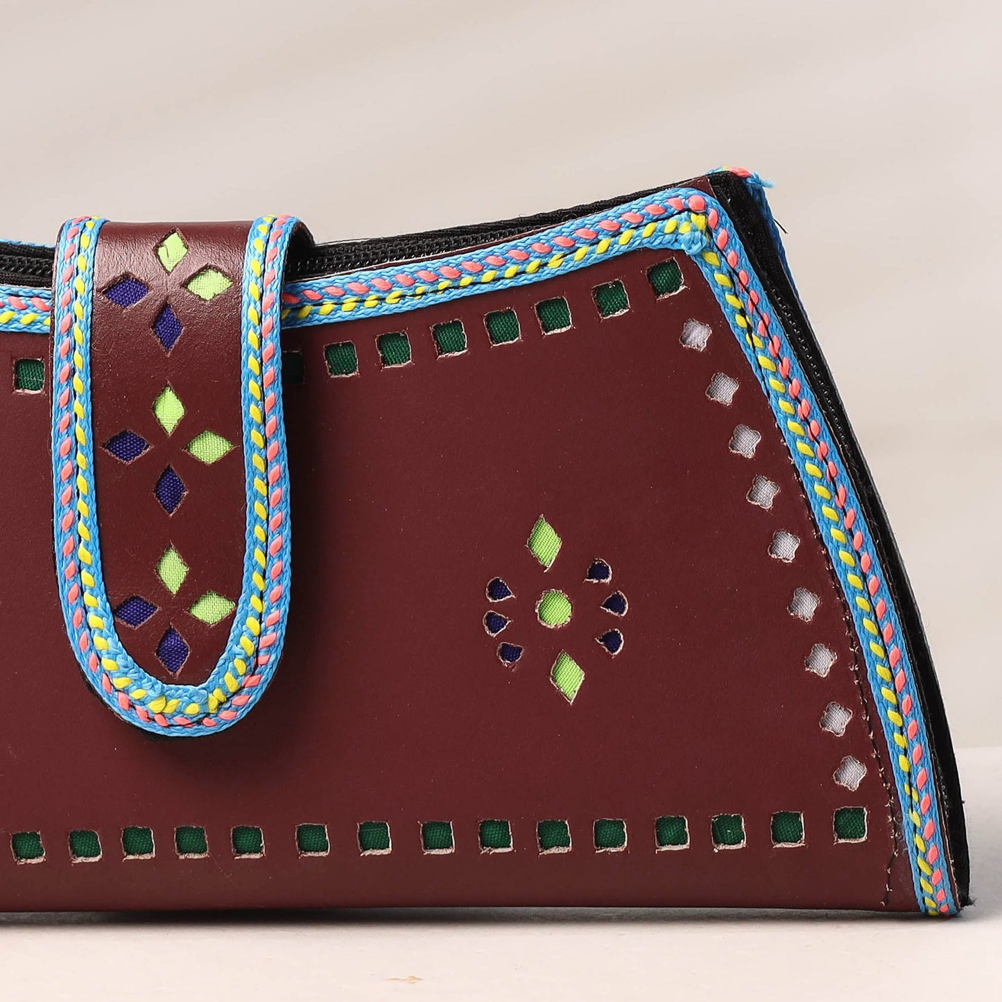 Brown Handcrafted Kutch Leather Clutch / Wallet