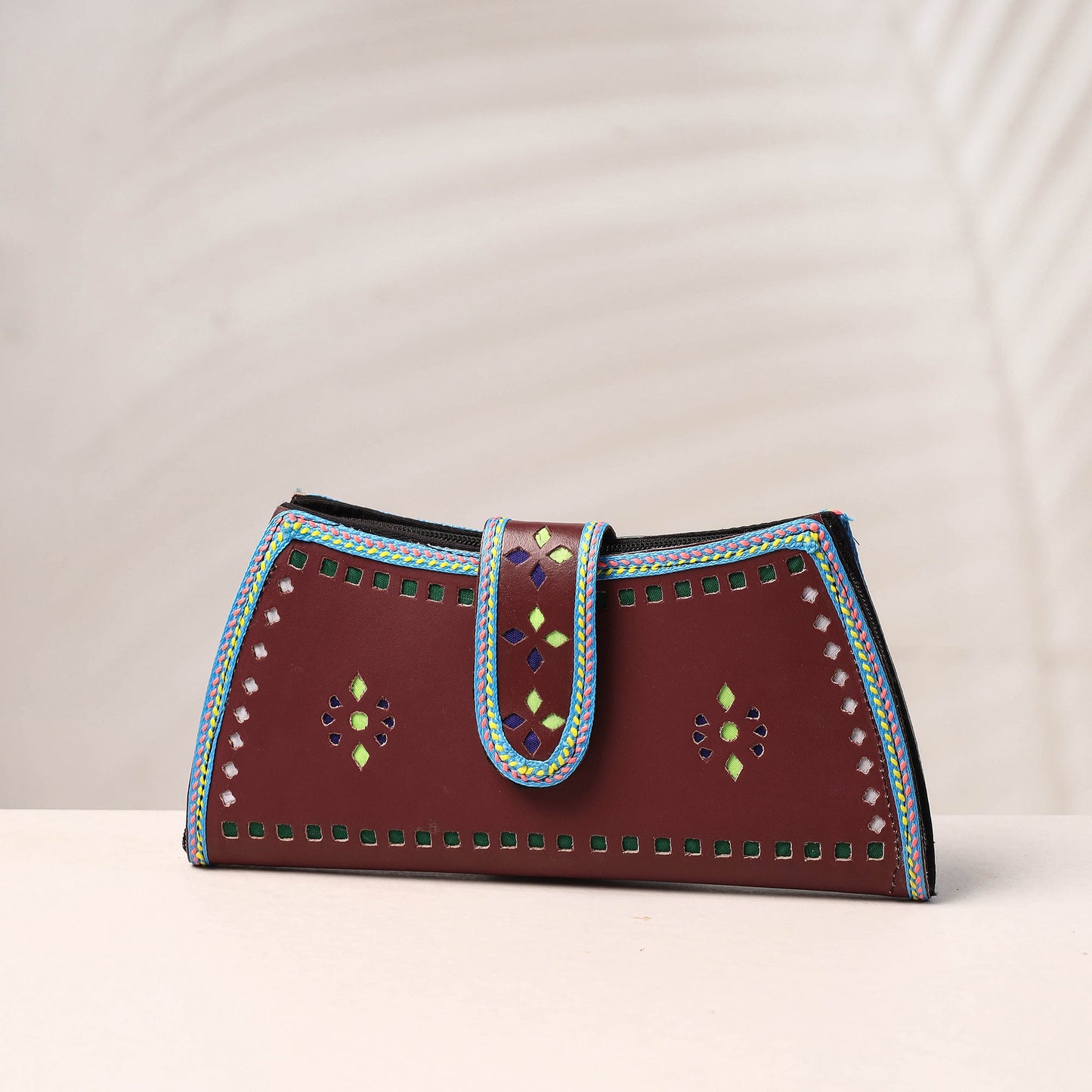 Brown Handcrafted Kutch Leather Clutch / Wallet