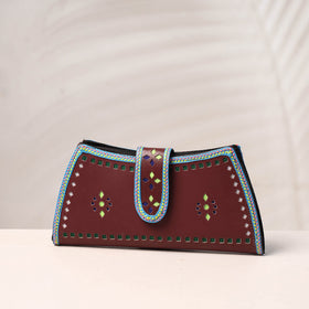 Brown Handcrafted Kutch Leather Clutch / Wallet