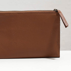 Brown Handcrafted Leather Clutch Purse