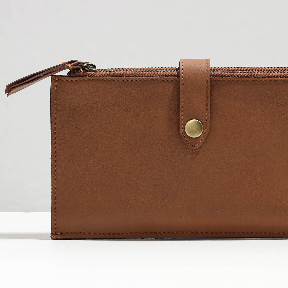 Brown Handcrafted Leather Clutch / Wallet