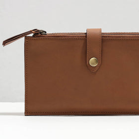 Brown Handcrafted Leather Clutch / Wallet