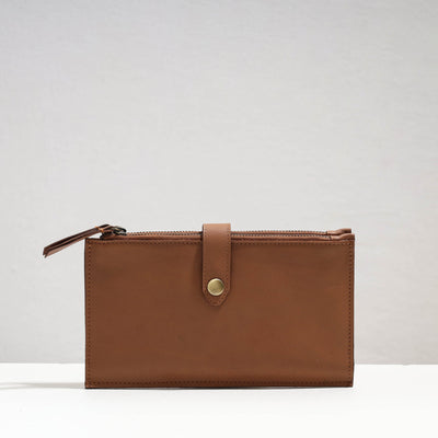 Brown Handcrafted Leather Clutch / Wallet