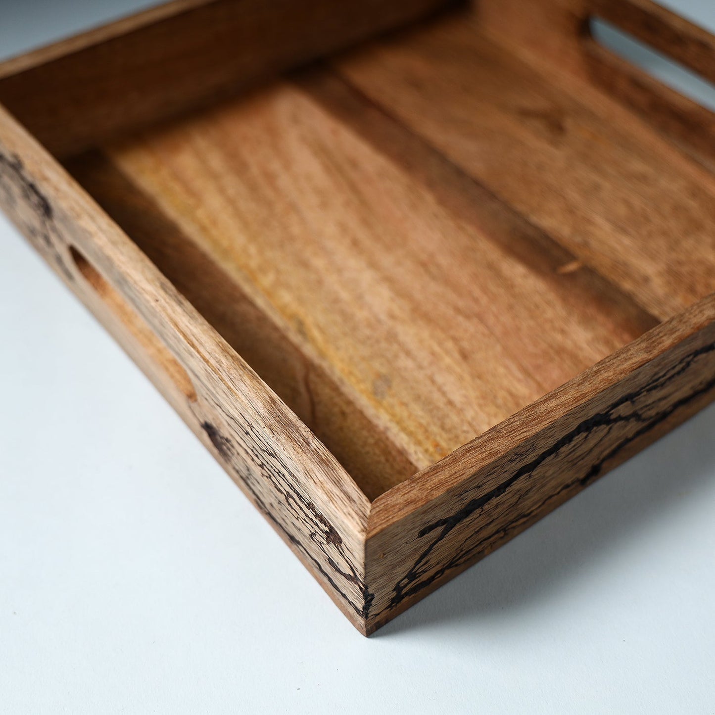  Brown Handcrafted Mango Wooden Serving Tray 