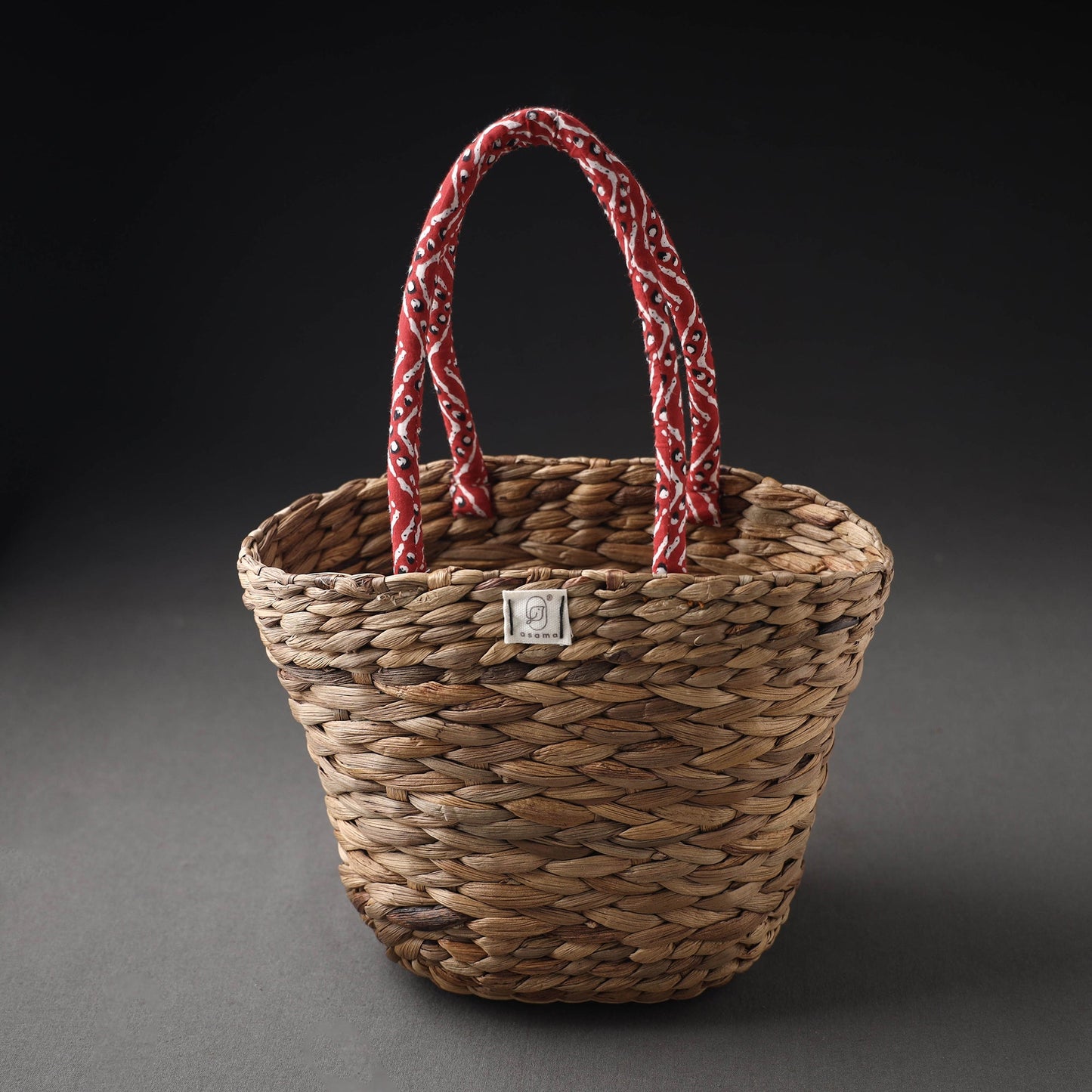  Brown Handcrafted Organic Water Hyacinth Magnificent Basket 