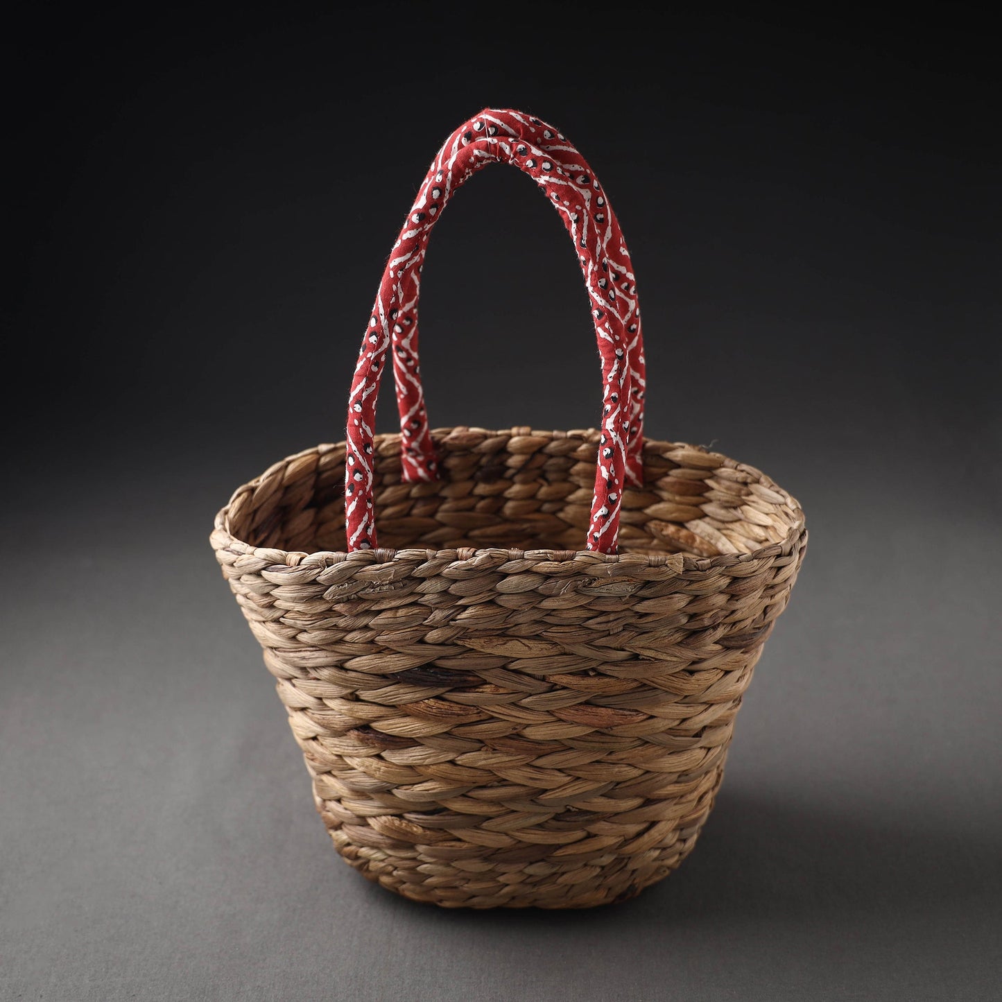  Brown Handcrafted Organic Water Hyacinth Magnificent Basket 
