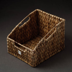  Brown Handcrafted Organic Water Hyacinth Multipurpose Basket 