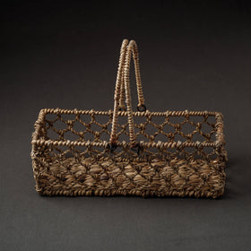  Brown Handcrafted Organic Water Hyacinth Multipurpose Basket 