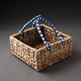  Brown Handcrafted Organic Water Hyacinth Regal Basket 