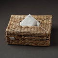 Brown Handcrafted Organic Water Hyacinth Tissue Box 