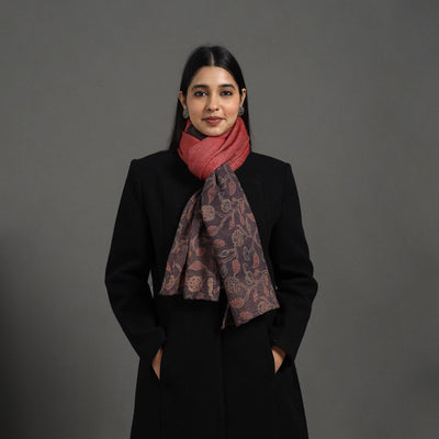  Brown Handcrafted Patchwork Woollen Stole