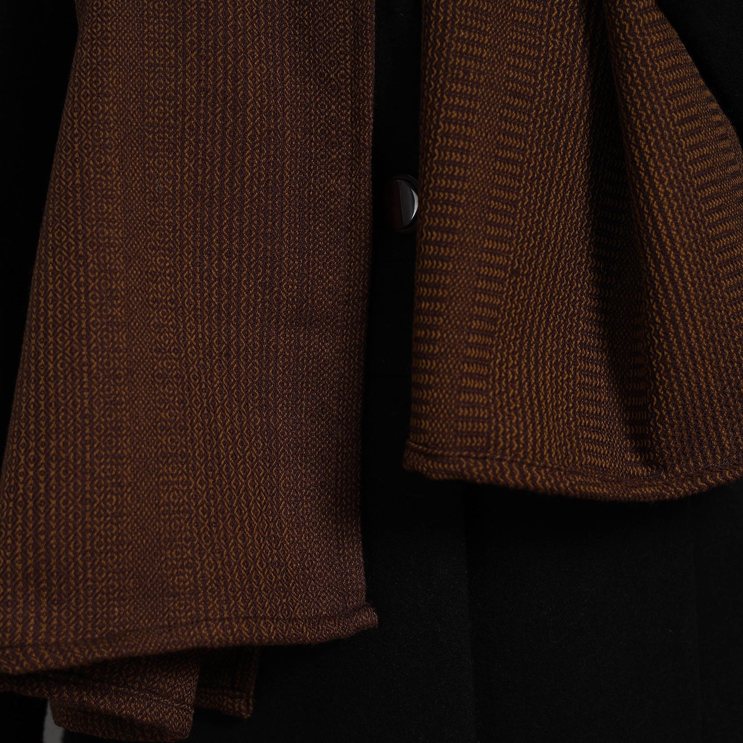 Brown - handcrafted patchwork woollen stole 12