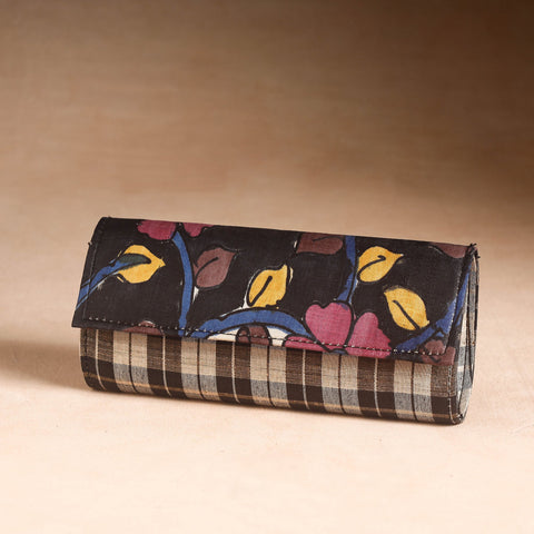 Brown Handcrafted Printed Cotton Clutch