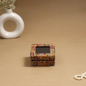 Handcrafted printed fabric ring/earring box 47