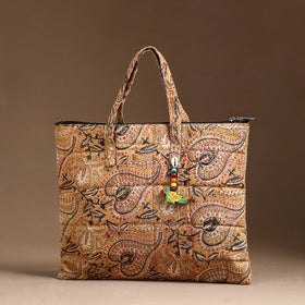 Brown Handcrafted Quilted Cotton Hand Bag 18