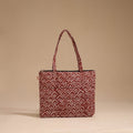 Brown - handcrafted quilted cotton handbag 08
