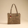 Brown Handcrafted Quilted Cotton Handbag