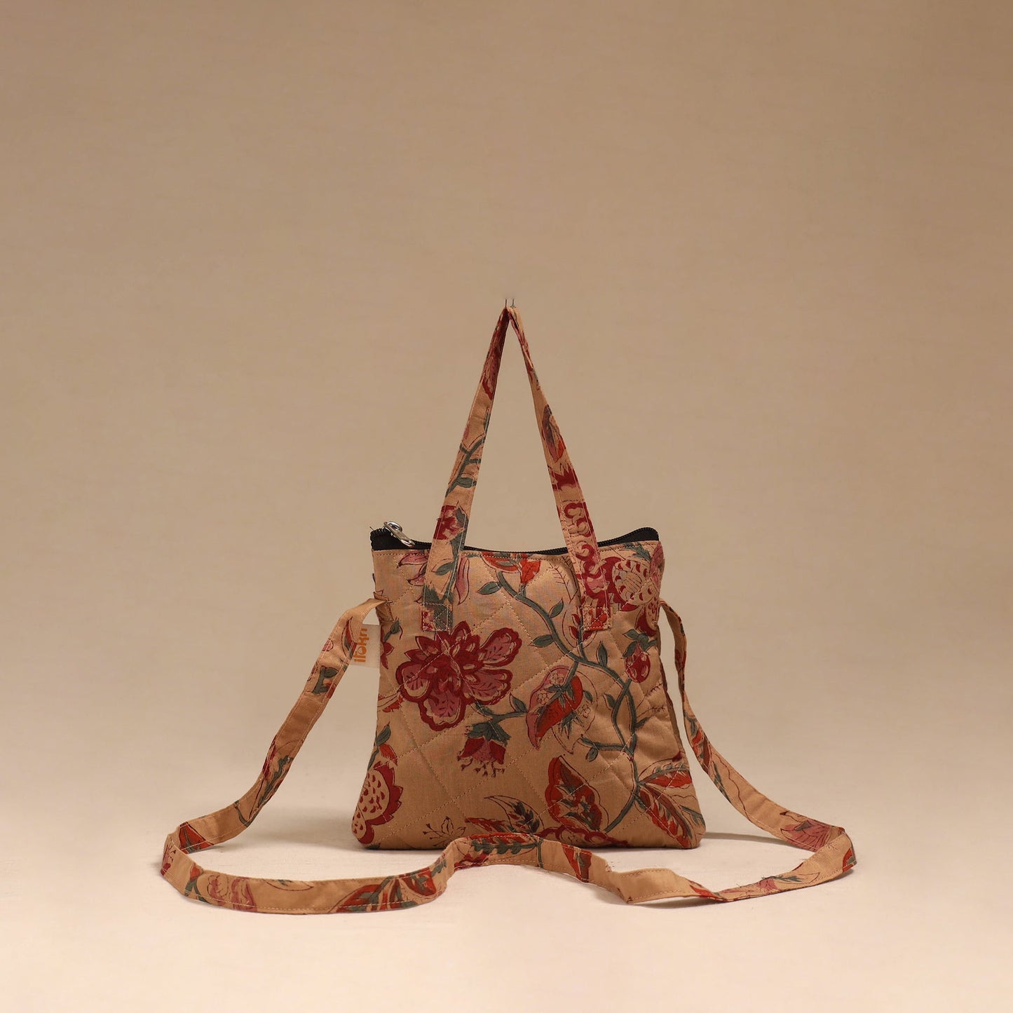 Handcrafted quilted sling bag 17