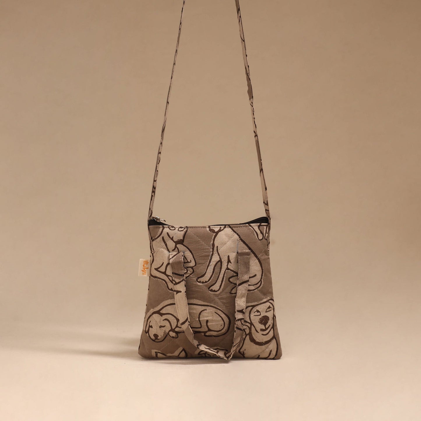 Handcrafted quilted sling bag 24