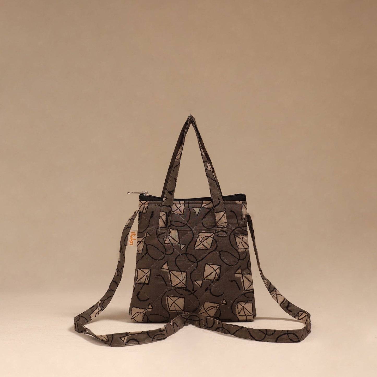 Handcrafted quilted sling bag 31