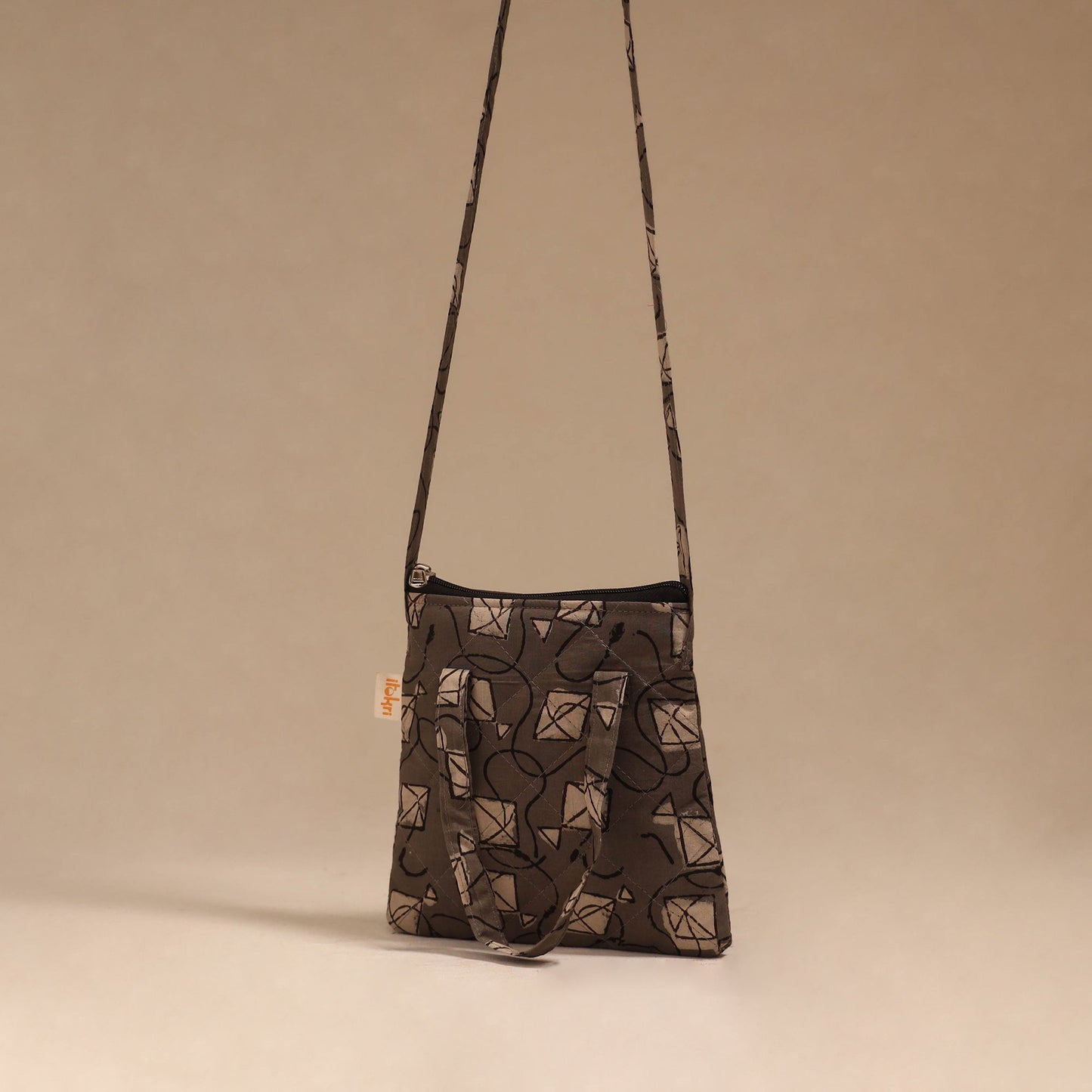 Handcrafted quilted sling bag 31