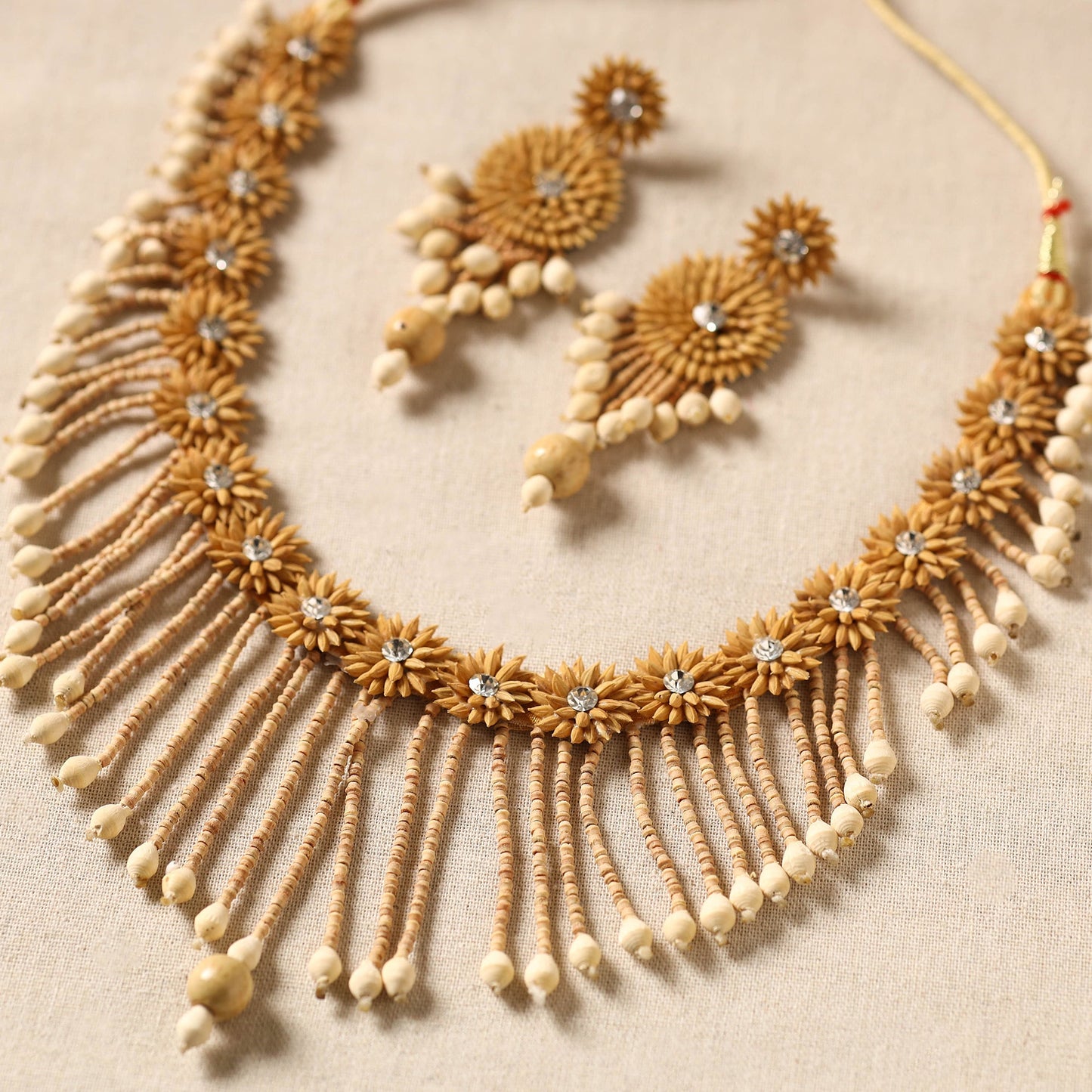  Handcrafted Rice Paddy Necklace Set by Putul Das Mitra Online India 