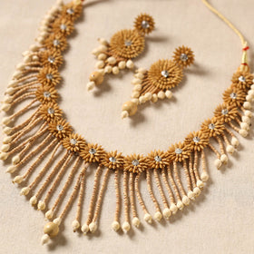  Handcrafted Rice Paddy Necklace Set by Putul Das Mitra Online India 